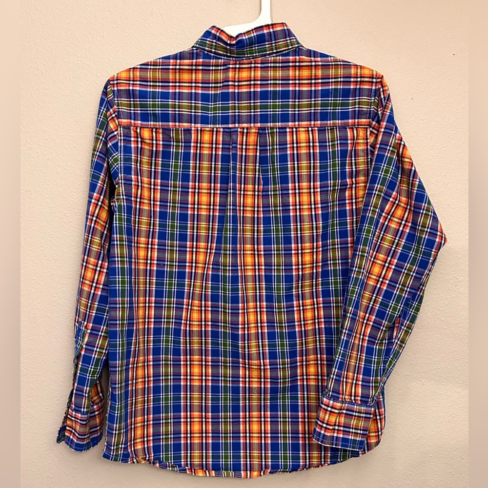 J. Khaki long sleeve plaid dress shirt - Picture 3 of 5
